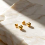 Children's Gold Ball Stud Earrings