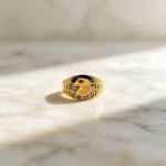 Men's Black Inlay Signet Ring