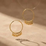 Textured Hoops with Charm Fringe