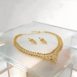 Marquise Leaf Necklace and Earring Set